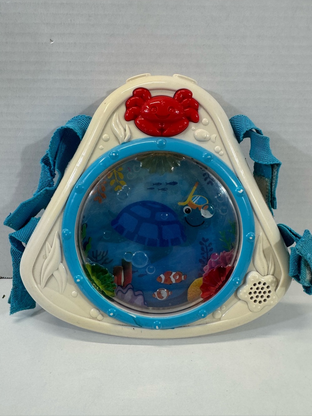 Disney baby Einstein crib toy lights up plays music works sea turtle fish ocean